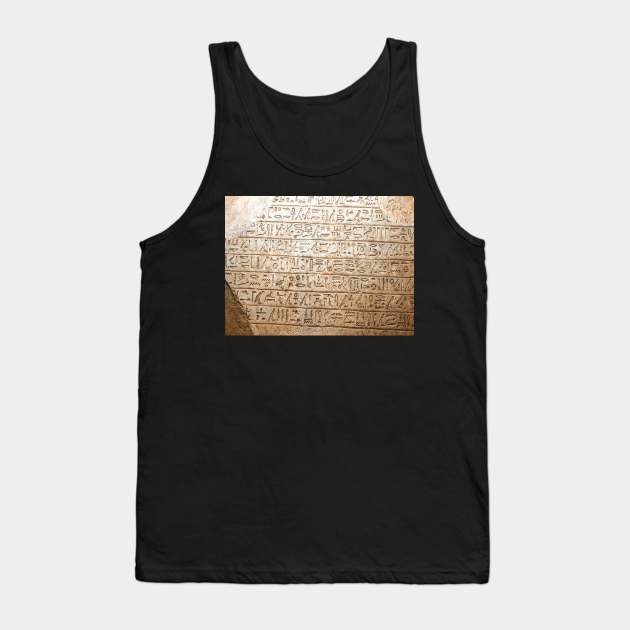 Egyptian Hieroglyphs Tank Top by Rob Johnson Photography